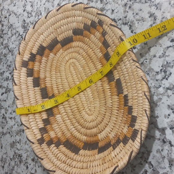 Vintage Native American Tohono O Odham Basket Star Oval Design - Picture 10 of 13